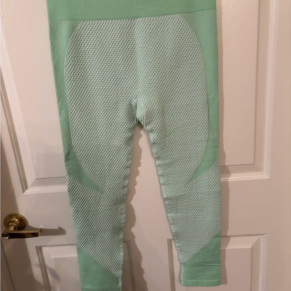 Jennifer Fisher Mint Textured Kids Leggings